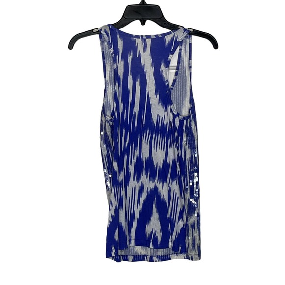 J. Crew Tank Top Size XS Purple White‎ Pattern With Sequin Womens 100% Cotton - Picture 8 of 8